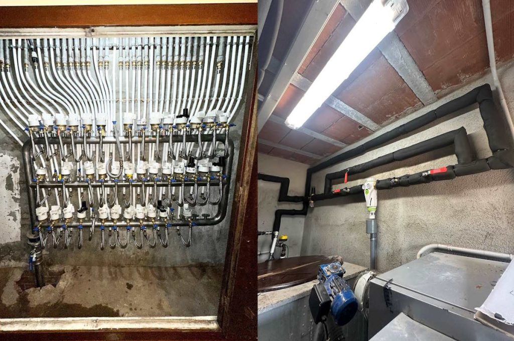 Instalacion de agua calefaccion y fontaneria con aislante termico en sant feliu de guixols girona